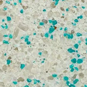 Close-up texture sample of Aqua Clear glass-bead pool finish